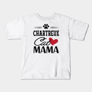 Chartreux Cat Mama Kids T-Shirt